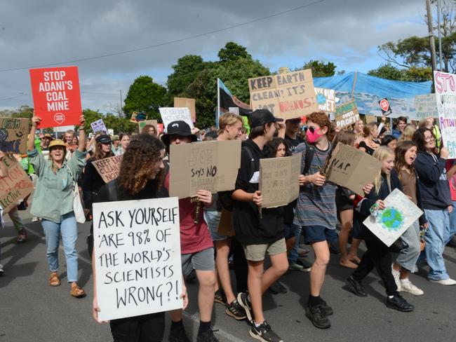 A School Strike for Climate protest was held in Byron Bay on Friday, May 21, 2021. Picture: Liana Boss