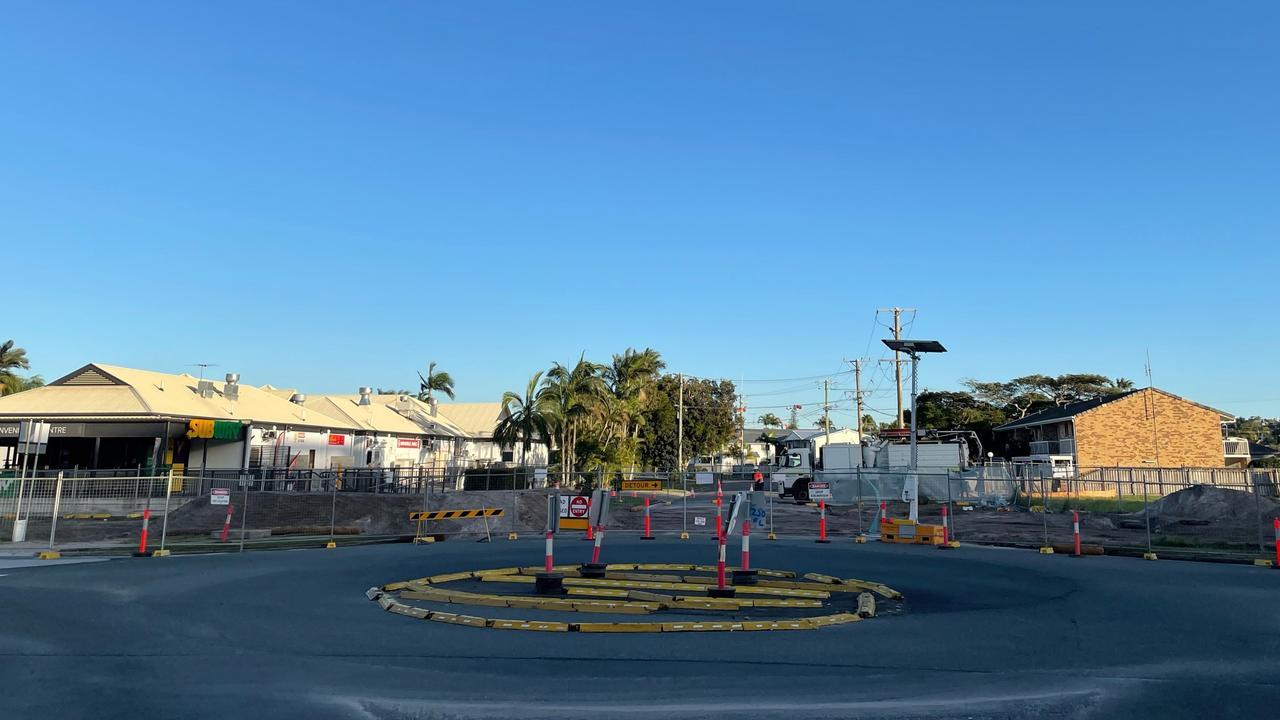 Roadworks in the heart of Mooloolaba.