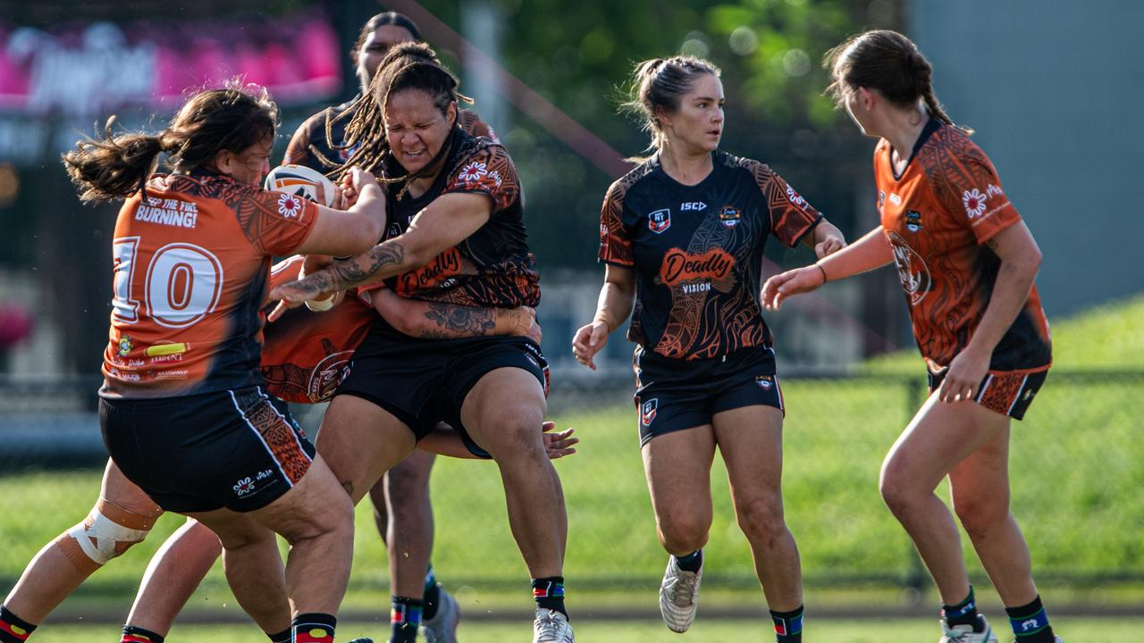 Donica Sarikon at the 2024 Deadly Cup Carnival between the Indigenous All Stars and Territory All Stars. Picture: Pema Tamang Pakhrin