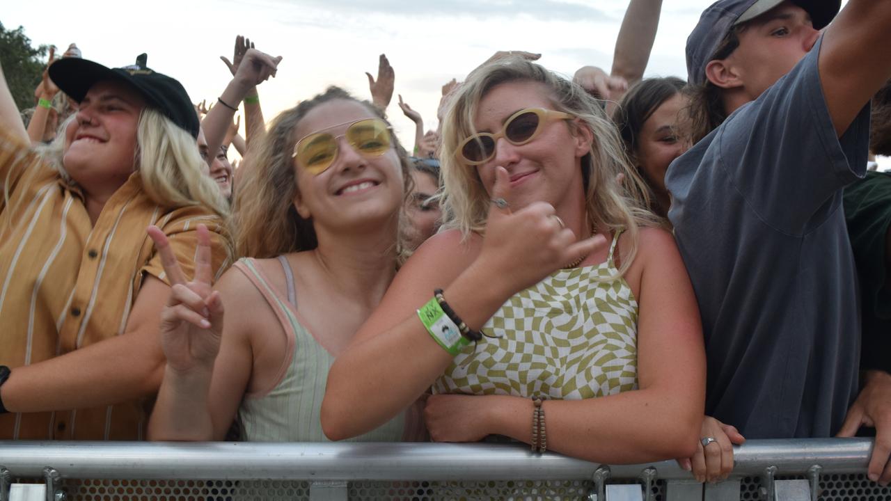 Festival-goers at The Jynx House Amplified music festival in Coolum