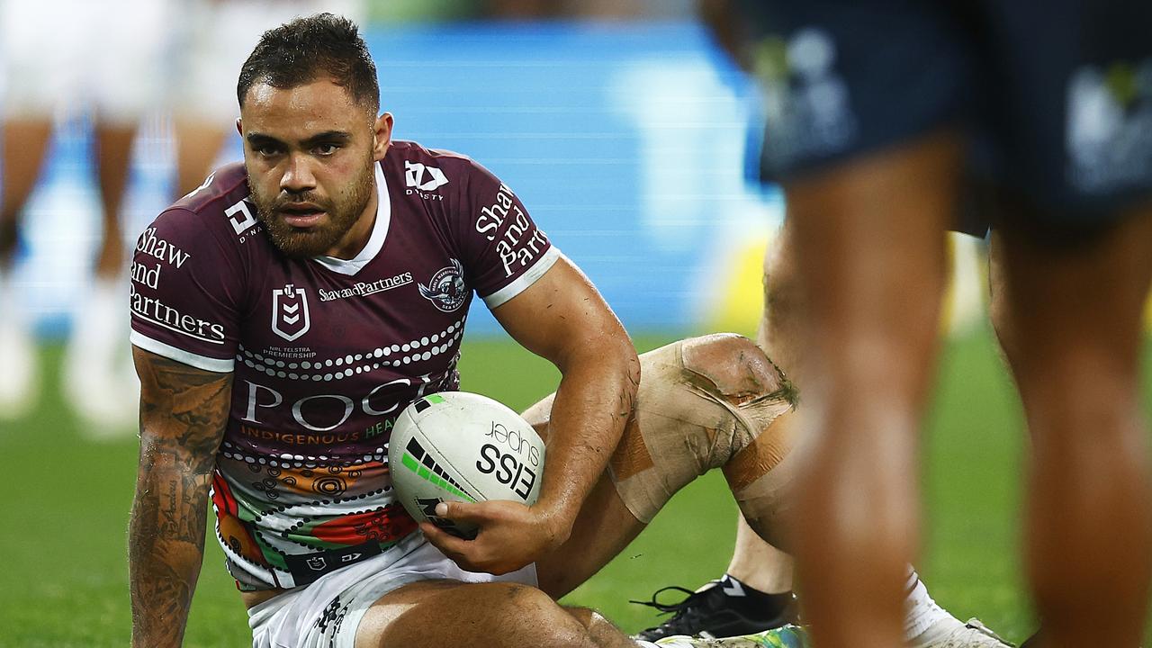 Dylan Walker said Haumole Olakau’atu’s hand gestures weren’t gang-related. Picture: Daniel Pockett/Getty Images