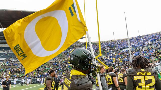 Wide receiver Isaah Crocker of the Oregon Ducks. Picture: Tom Hauck/Getty Images/AFP