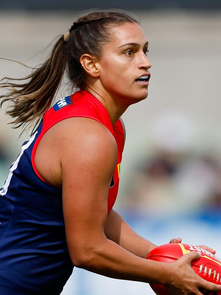 Eliza West is another set to leave the Dees. Picture: Dylan Burns/AFL Photos