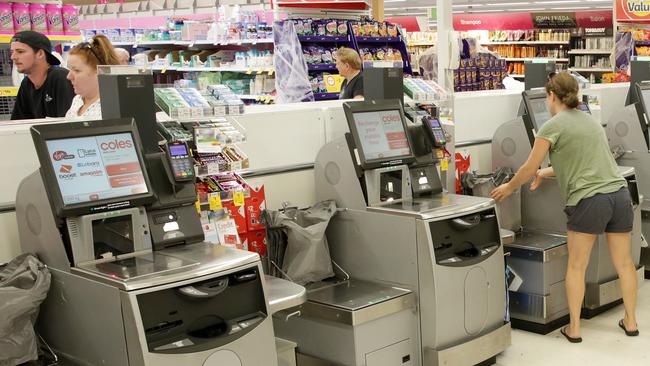 Many shoppers had opinions on self-serve checkouts. Picture: Mark Scott