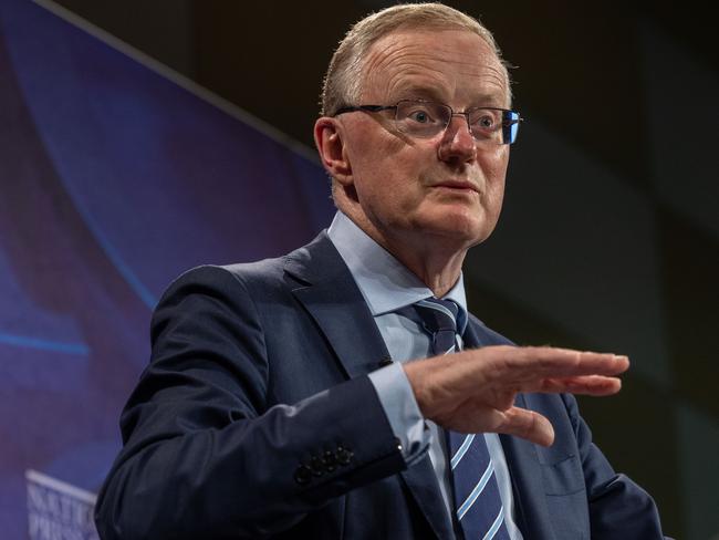 SYDNEY, AUSTRALIA - NewsWire Photos APRIL 05, 2023: RBA Governor Philip Lowe addressed the National Press Club at a special event at the Fullerton Hotel in Sydney. Picture: NCA NewsWire / Gary Ramage