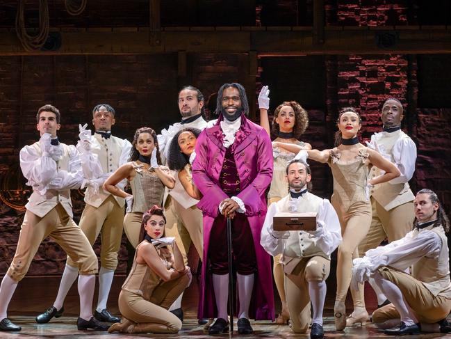 Victory Ndukwe in the musical, Hamilton. Picture: Daniel Boud