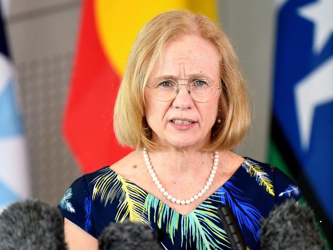 BRISBANE, AUSTRALIA - NewsWire Photos - JANUARY 7, 2021.Queensland Chief Health Officer Dr Jeanette Young speaks during a press conference to provide a COVID-19 update.  Picture: NCA NewsWire / Dan Peled