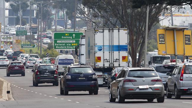 Victorians travelling into the city from outer suburbs are spending an average of 3.2 days in traffic each year. Picture: Sarah Matray