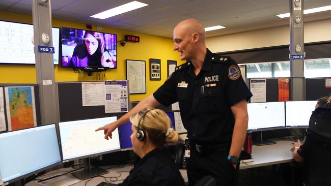 NTPFES are launching the Advanced Mobile Location program which helps locate people in trouble with better ease. Joint Emergency Services Communications Centre Acting Superintendent Drew Slape. Picture Katrina Bridgeford.