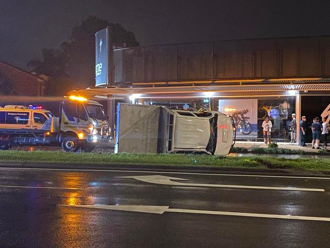 Police fined a Sunshine Coast teenager after he crashed his ute at Maroochydore on Saturday, April 2. Picture: Natalie Golisch