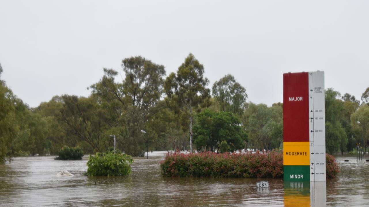 Flooding at Federation Park in Warwick on December 1, 2021 after huge rainfall in past 24 hours. Picture Jessica Paul / Warwick Daily News