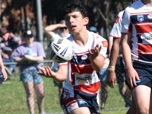 Zak Strounis fires off a pass. Supplied: Camden Rams