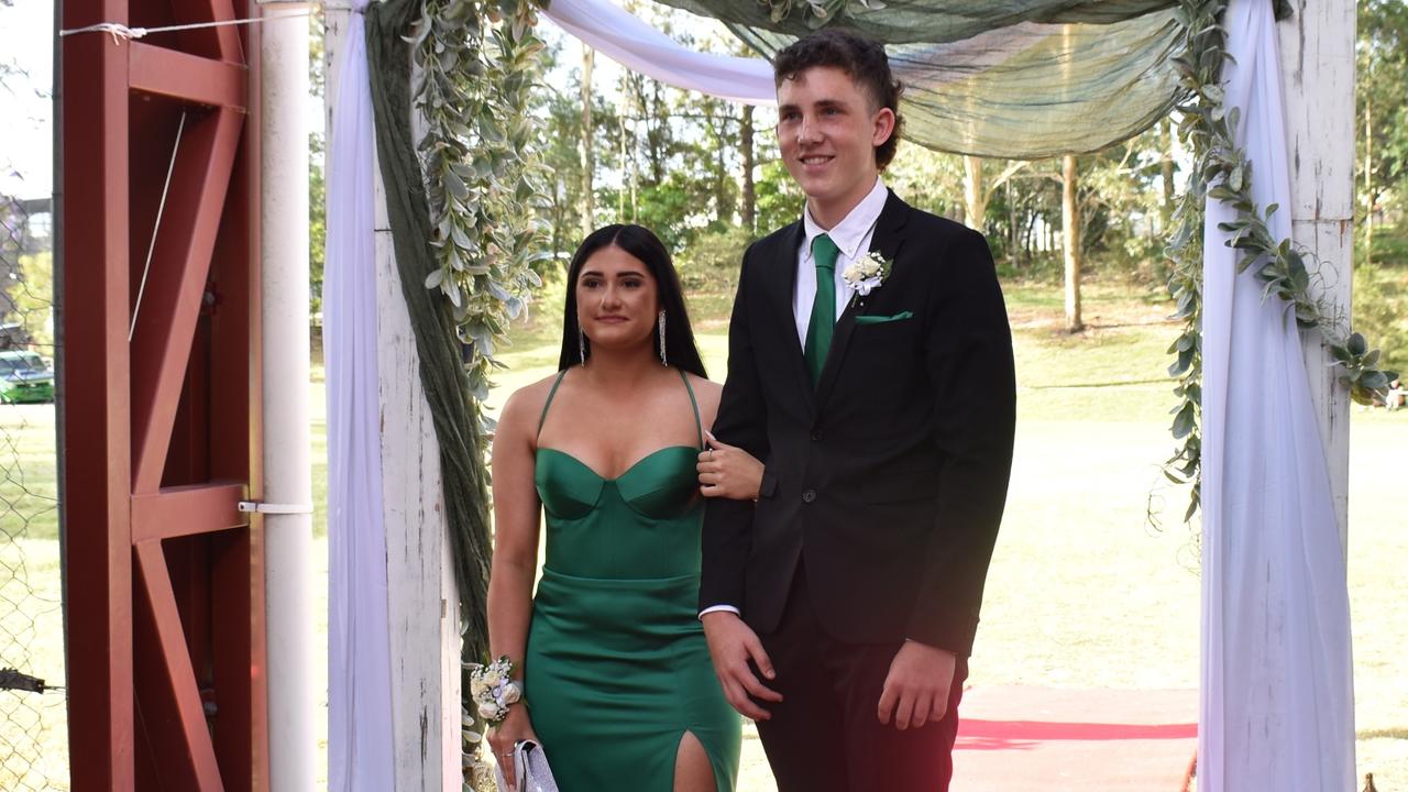 Charlotte Blackwood and Declan Jonauskis at the Gympie State High School Formal 2022.