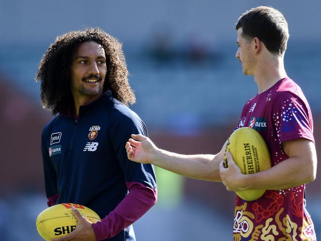 Bruce Reville (left) is due to play his third game this weekend. Picture: Mark Brake/Getty Images