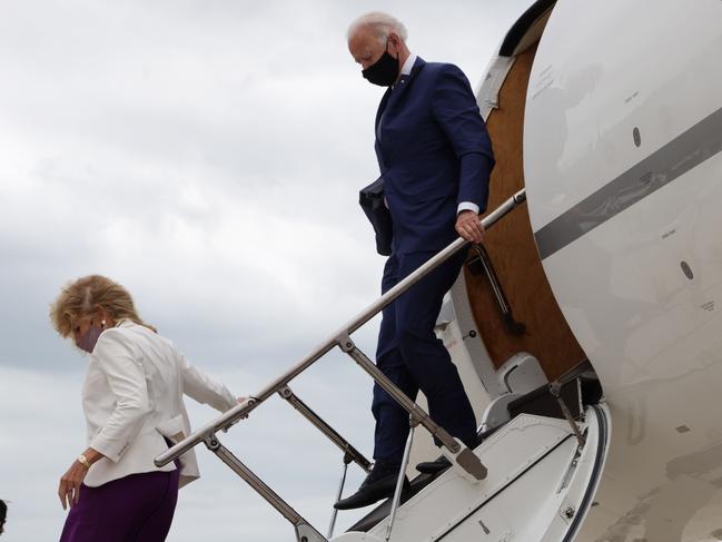 Joe Biden and wife Dr Jill Biden. Picture: AFP