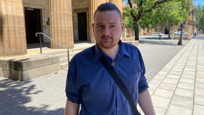 Co-accused Adam Barford leaving the Adelaide Magistrates Court last month. Picture: Kathryn Bermingham