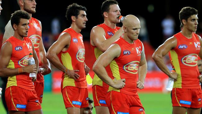 A disappointed Gary Ablett after losing the Round 1 QClash. Picture: Adam Head