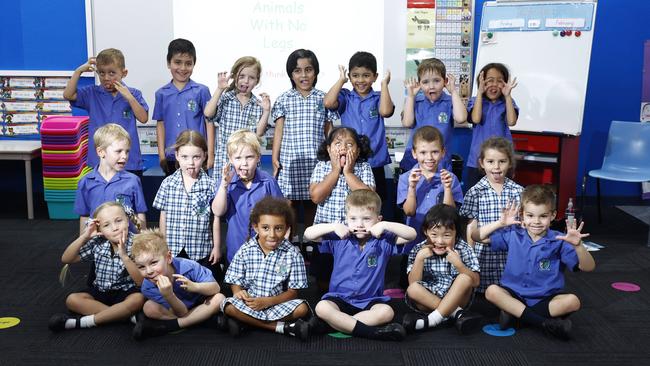 My First Year 2024: Peace Lutheran College: prep B: back: Hudson Kent, Asher Rowe, Felicity Leggerini, Ezra Shaji, Joseph Sebastian, Emersen Tucker, Henry Garrett; middle: Oscar Jensen, Rosie Dixon, Spencer Grant, Nile Sebastian, Myles Clonan, Charlotte Coughlan; front: Elsie Dobo, Hugo Mercer, Alia Karl, Lucas Natalier, Kassey Yang, Eli Tognolini. Picture: Brendan Radke