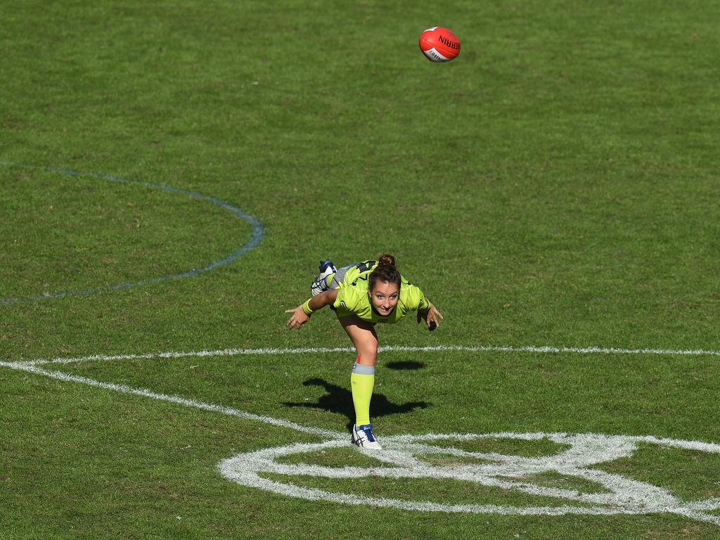 AFL heavyweights have ignored the absence of female umpires. Picture: AAP Image/Dave Hunt