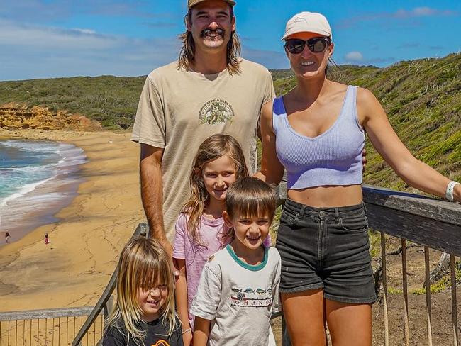 Amy and Jack Bell travel Australia with their three kids, living mortgage-free