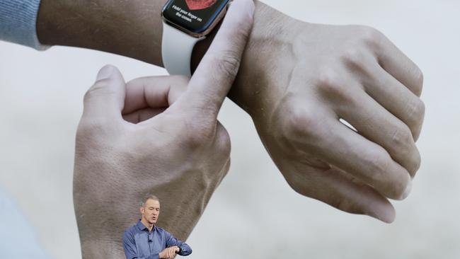 Jeff Williams, Apple’s chief operating officer, at Watch Series 4 launch last week. Picture: AP