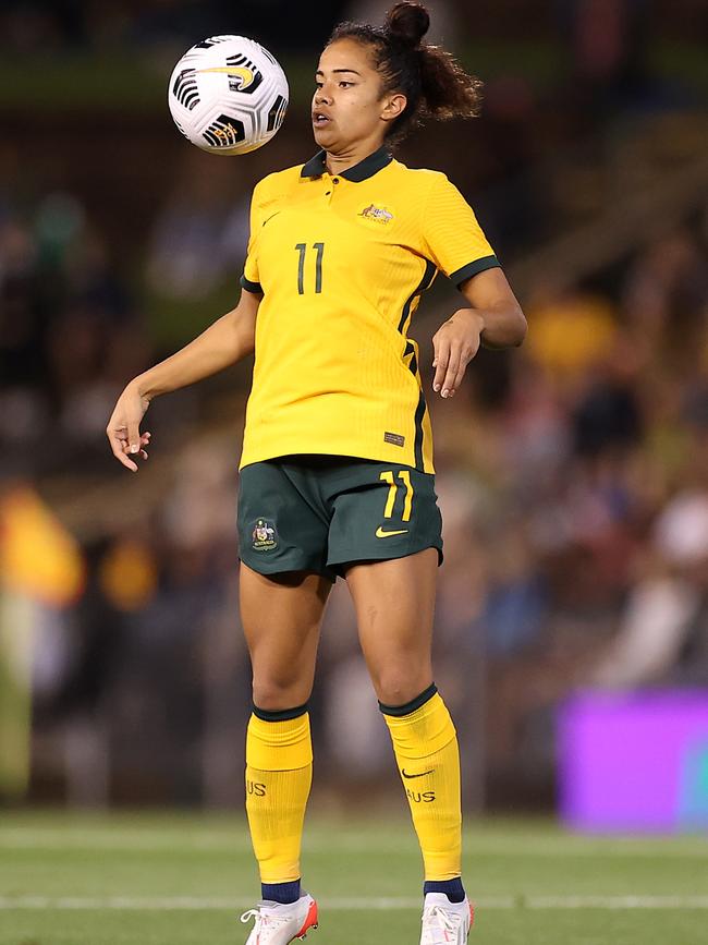 Mary Fowler for the Matildas. Picture: Getty Images