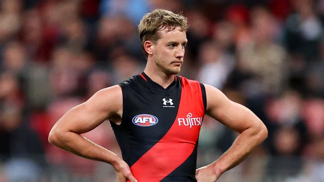 Darcy Parish’s future remains up in the air. Picture: Brendon Thorne/AFL Photos/via Getty Images