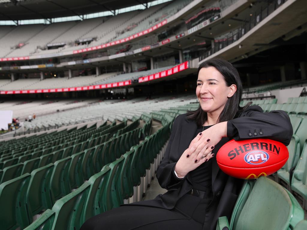 Laura Kane New Head of Football at the AFL. Thursday, August 31, 2023. Picture: David Crosling