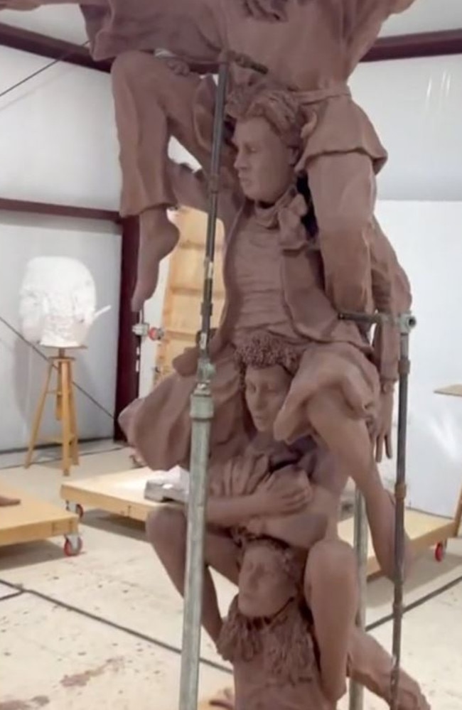 Stern spends much of his time in his studio, creating a variety of sculptures. Picture: TikTok/Daniel Stern