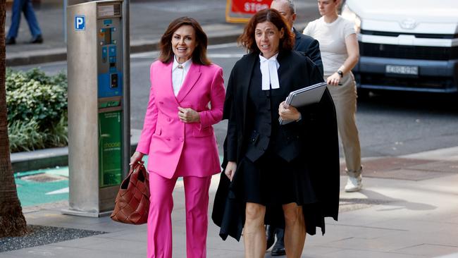 Lisa Wilkinson arrives at the Federal Court on Thursday with her lawyer Sue Chrysanthou. Picture: NCA NewsWire / Nikki Short