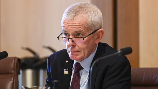 One Nation Senator Malcolm Roberts attended a crime forum in Cairns alognside candidate Geena Court. Picture: NCA NewsWire / Martin Ollman