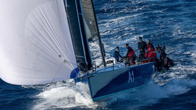 Celestial heading towards Hobart. The yacht is expected to be name overall winner on Thursday. Pic: Andrea Francolin Rolex/AFP