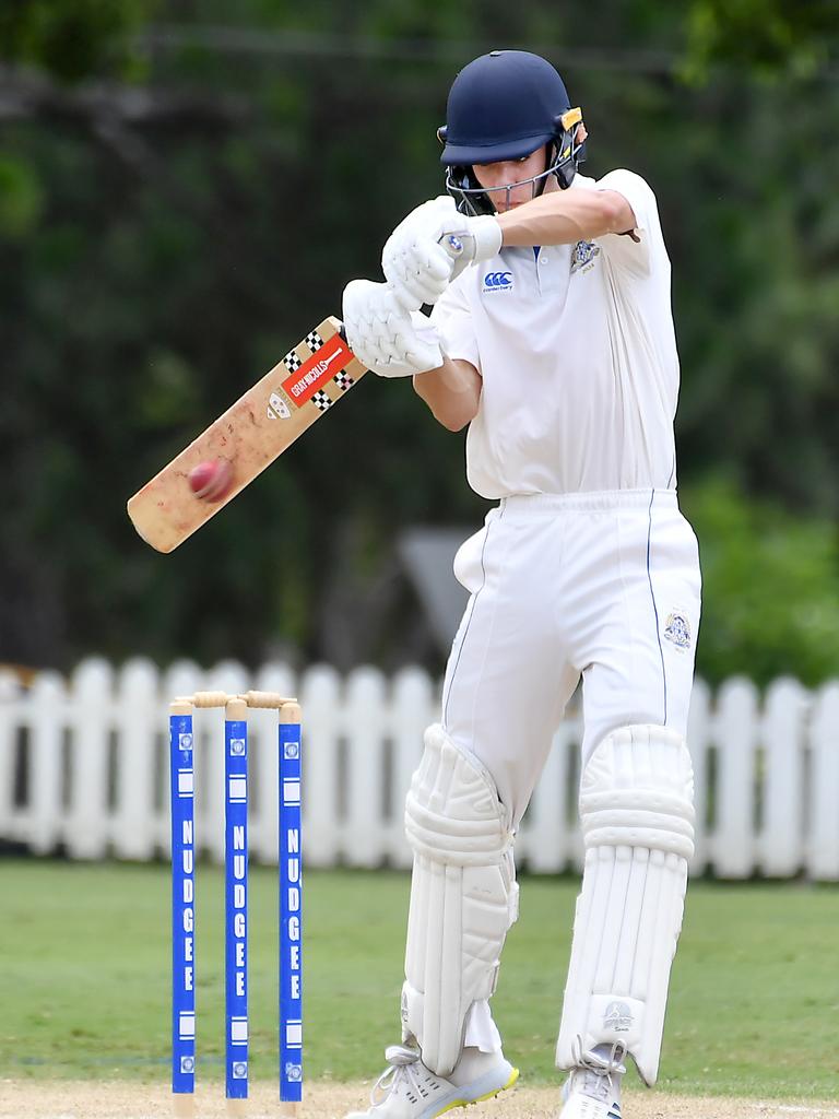 Nudgee College batsman Findlay Jones. Picture, John Gass