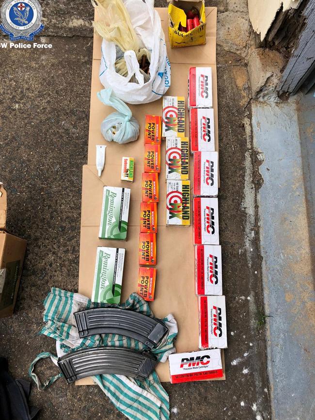 Ammunition seized by police on Monday. Picture: NSW Police