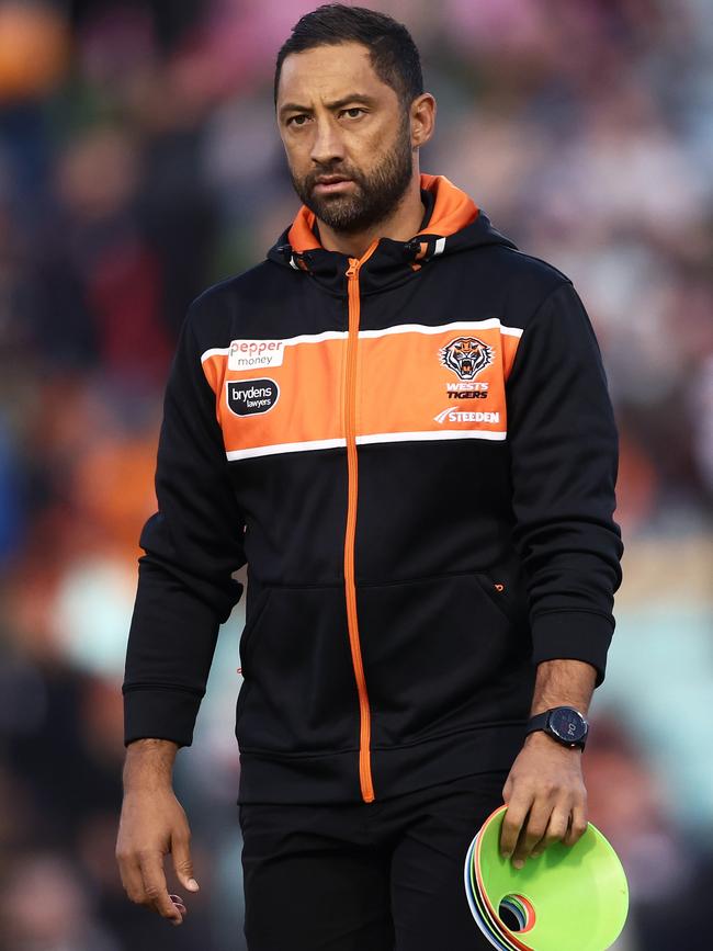 Tigers assistant coach Benji Marshall won’t leave the Tigers, according to the club. Picture: Getty