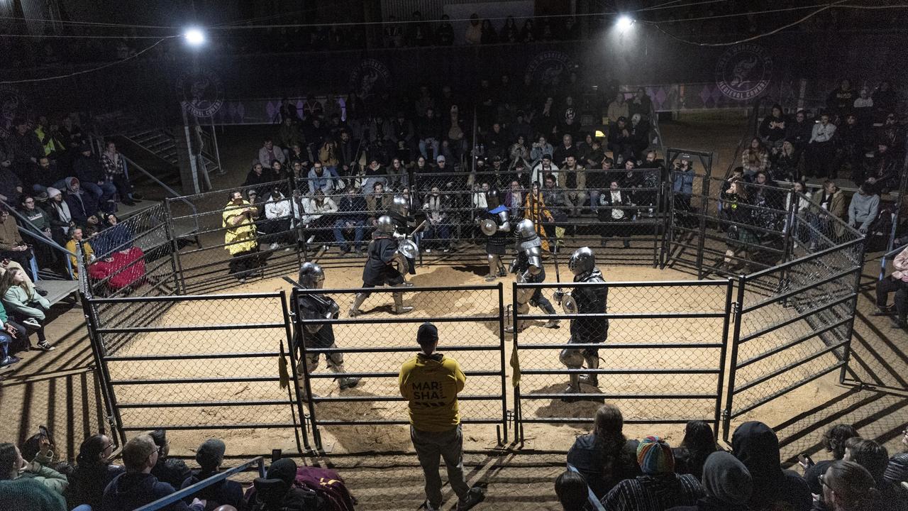 Tyr's Valkyries against Brisbane Beasts in female buhurt as Tyr's Warriors host Fight Knight at Toowoomba Showgrounds, Saturday, June 15, 2024. Picture: Kevin Farmer