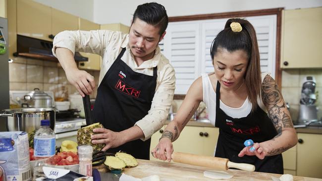 David and Betty hustling in the kitchen. Picture: Channel 7