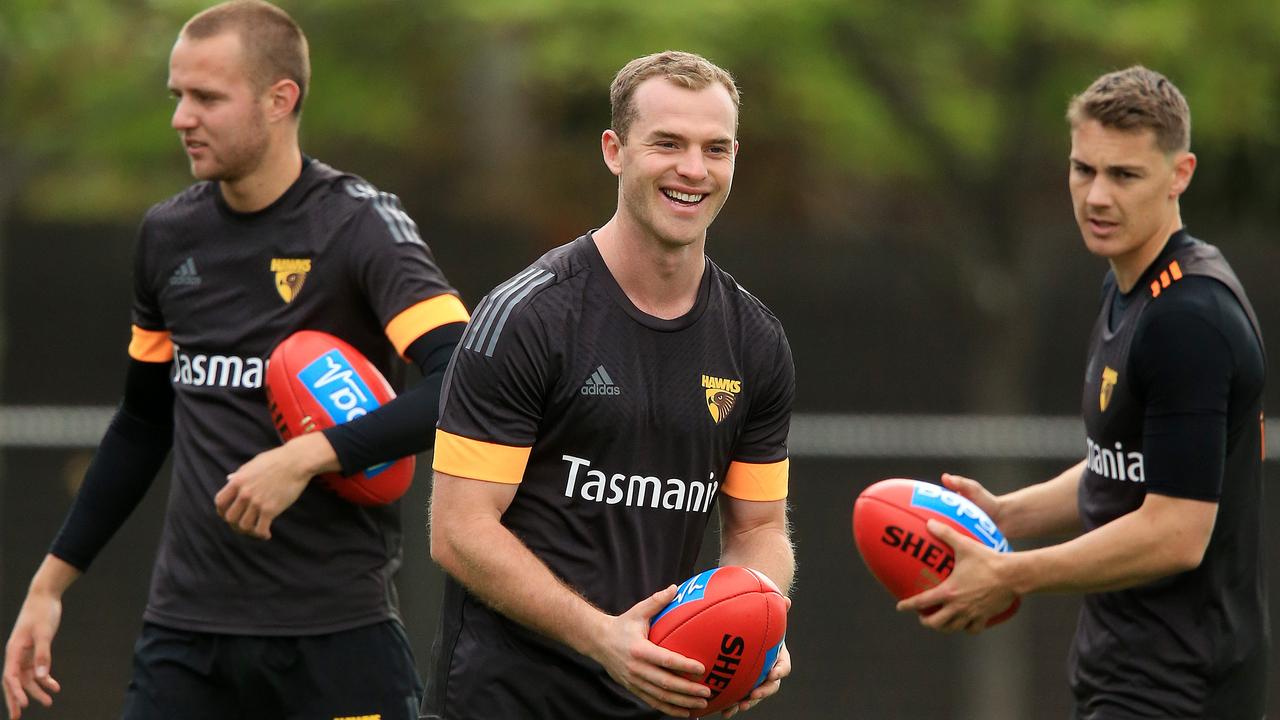 Hawthorn’s Tom Mitchell still doesn’t have a return-to-play date. Picture: Mark Stewart