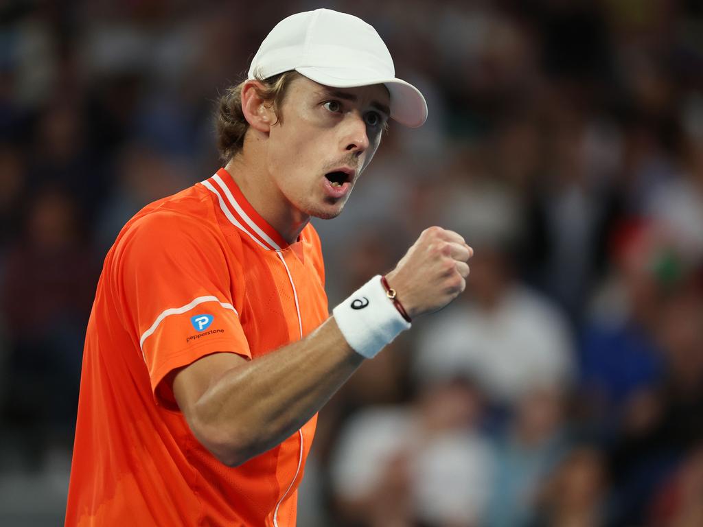 Alex de Minaur is through to the fourth round in Melbourne again. Picture: Mark Stewart