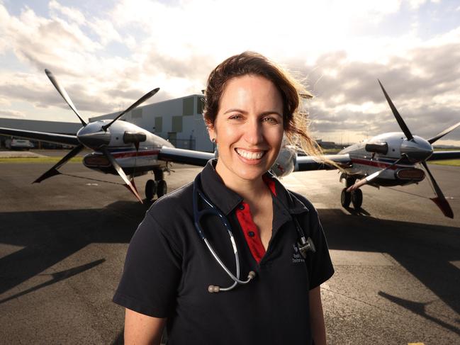 Flying doctor Rebecca Brady kept Karryn alive during transport to Cairns Base Hospital. Picture: Liam Kidston.