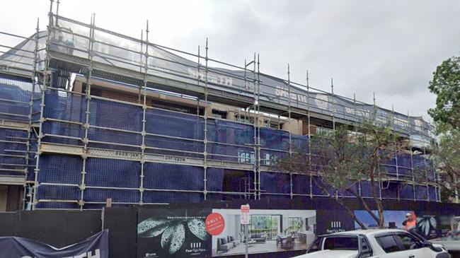 A photo of the building during construction phases. Photo: Google Maps.