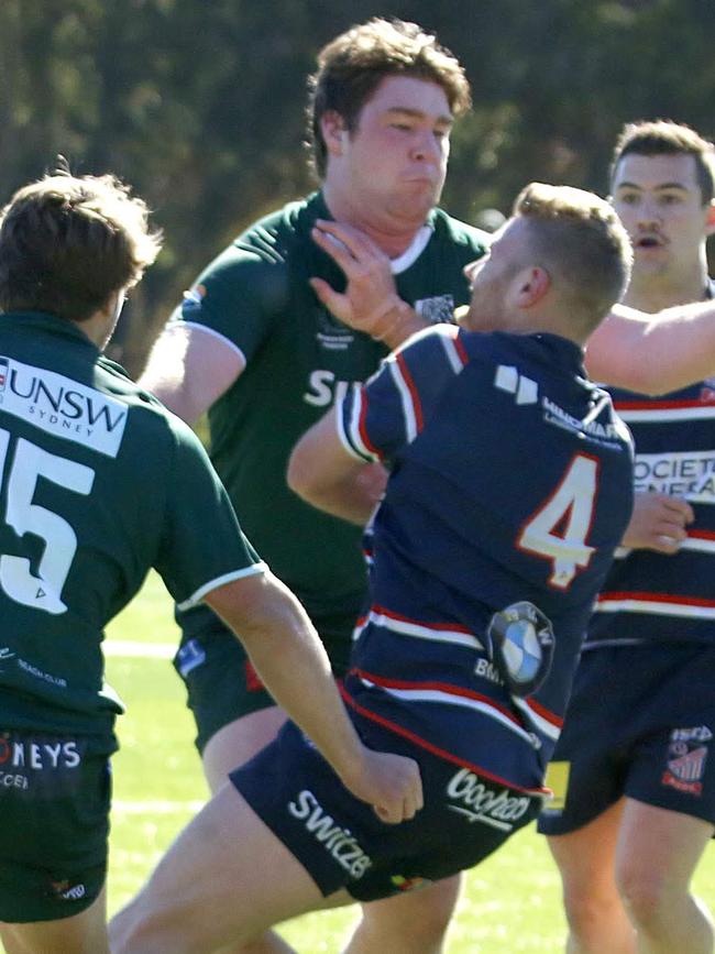 Marcus Della Marta as a prop in club rugby for Randwick. Picture: Supplied