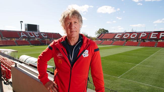 Gertjan Verbeek checks out Hindmarsh Stadium on Wednesday. Picture: AAP Image/ Morgan Sette