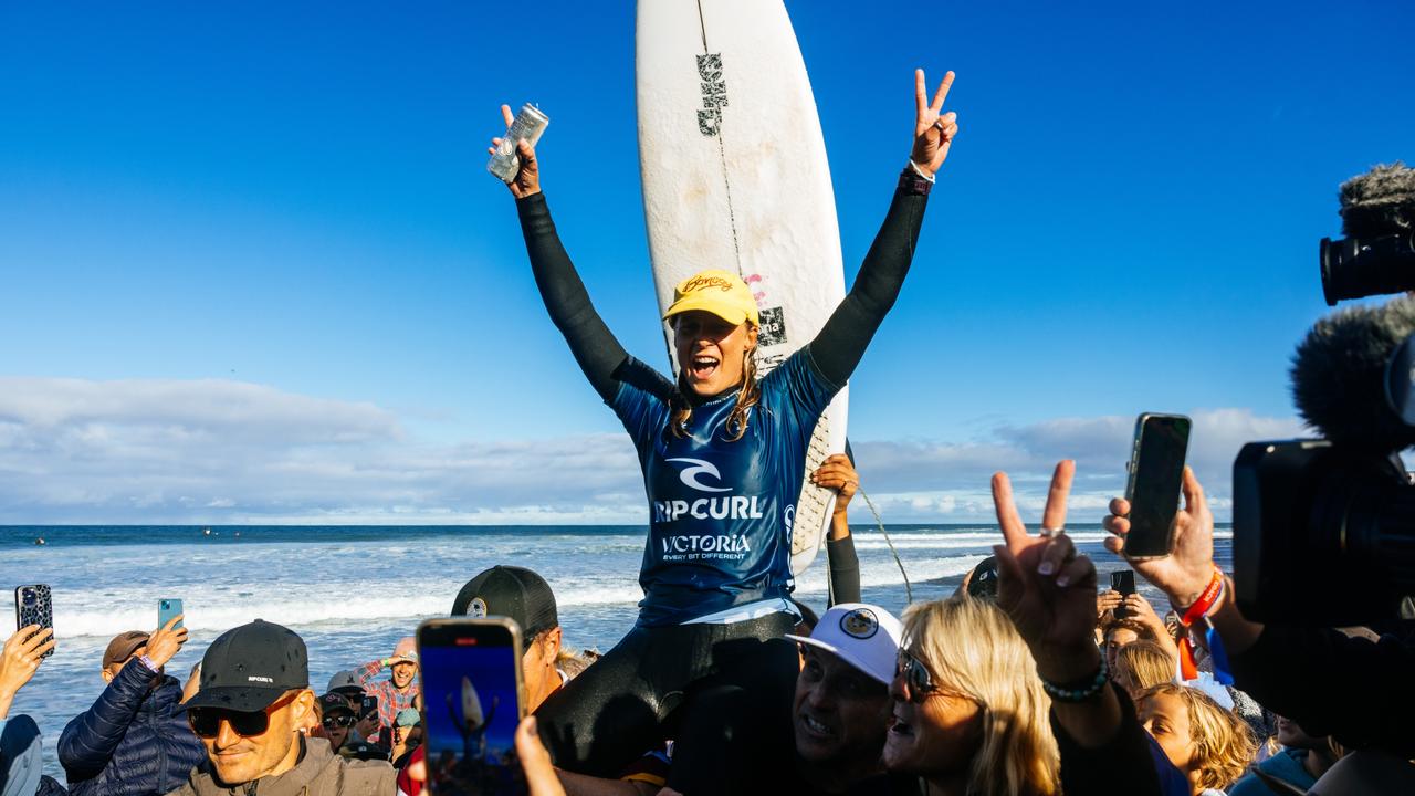 Nichols of Australia after winning the Final. Picture: Cait Miers/World Surf League