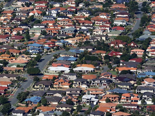 Brisbane Suburbs from the air. Pic Darren England. aerial housing estates