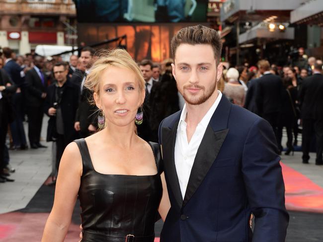 Sam Taylor-Johnson and her husband Aaron in 2014. Picture: Dave Hogan