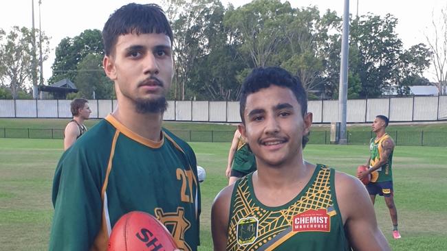 Preston Cockatoo-Collins, left, has excited Port District during the pre-season. Picture: Grey Morris