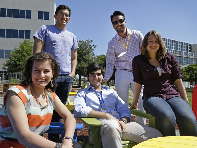 Google interns Rita DeRaedt, Alfredo Salinas, Alex Rodrigues, Steve Weddler, and Lizzy Burl.