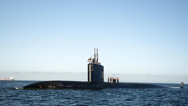 US submarine USS Ashville in Perth following the international AUKUS announcement earlier this year.