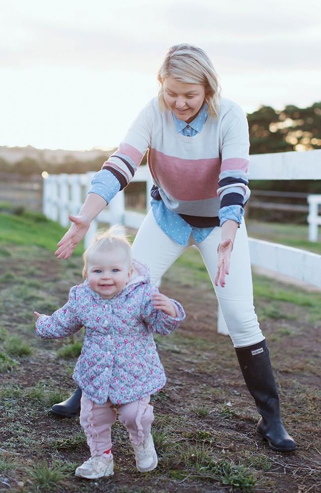 The family lives on a rural property near Geelong.